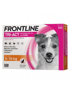 FRONTLINE TRI-ACT CANE KG 5/10 3 PIPETTE