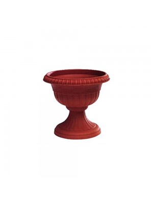 Vaso Tondo + Sottovaso in Plastica PPL Colore Terracotta Diametro 50 cm  Altezza 35 cm 40,8 Litri