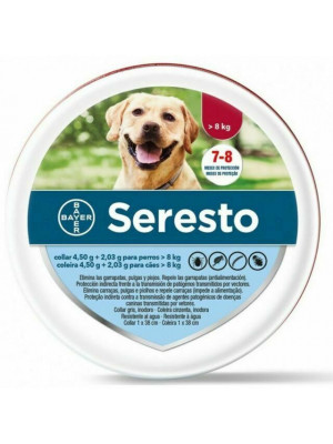 Collare Seresto di Bayer per cani oltre 8 Kg antipulci e zecche 70 cm