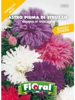 Fioral astro piuma di struzzo doppio in miscuglio