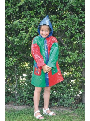 Impermeabile Multicolor per Bambini PVC Taglia Unica Verdemax Colori Assortiti