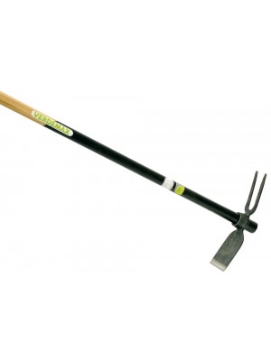 Zappa Quadrata Bidente Manico Legno Frassino 140cm Verdemax Attrezzi Giardino