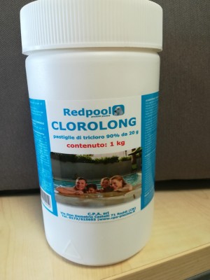 Clorolong pastiglie tricloro 90 % DA 20 gr per piscina