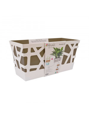 Vaso Mosaic Flowerbox cm 40 taupe