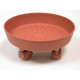 Sottovaso con ruote in plastica colore terracotta D56xh13.1 cm